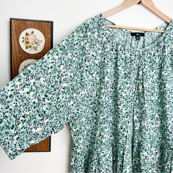 Ellos Floral Tiered Cotton Midi Dress size 3X - Picture 3 of 8